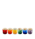 Le Creuset stoneware rainbow mugs set of 6, UK version