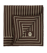Harrods Dunhill Mulberry Silk Stripe Pocket Square 30cm x 30cm- Buy online at McGrocer