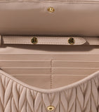Miu Miu Leather Matelassé Chain Wallet H9.5cm x W19cm (British brand)