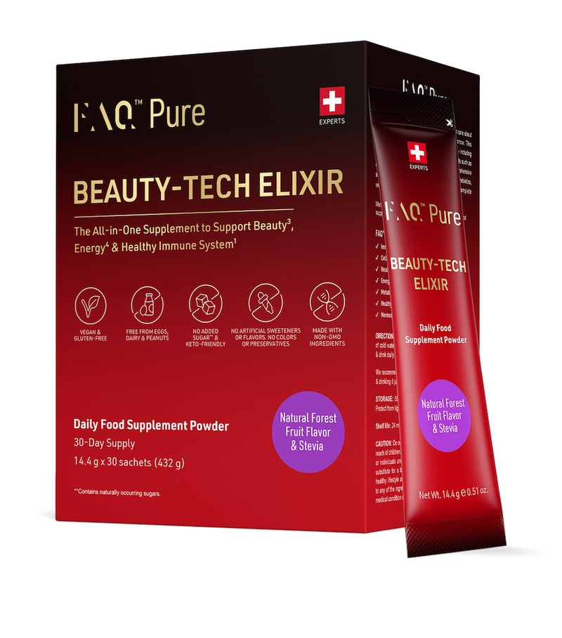 FAQ Beauty-Tech Elixir forest fruit sachets 30-pack - British product