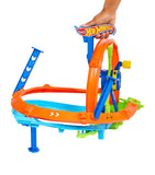 Hot Wheels rapid launch and loop race track set with die-cast car, UK version