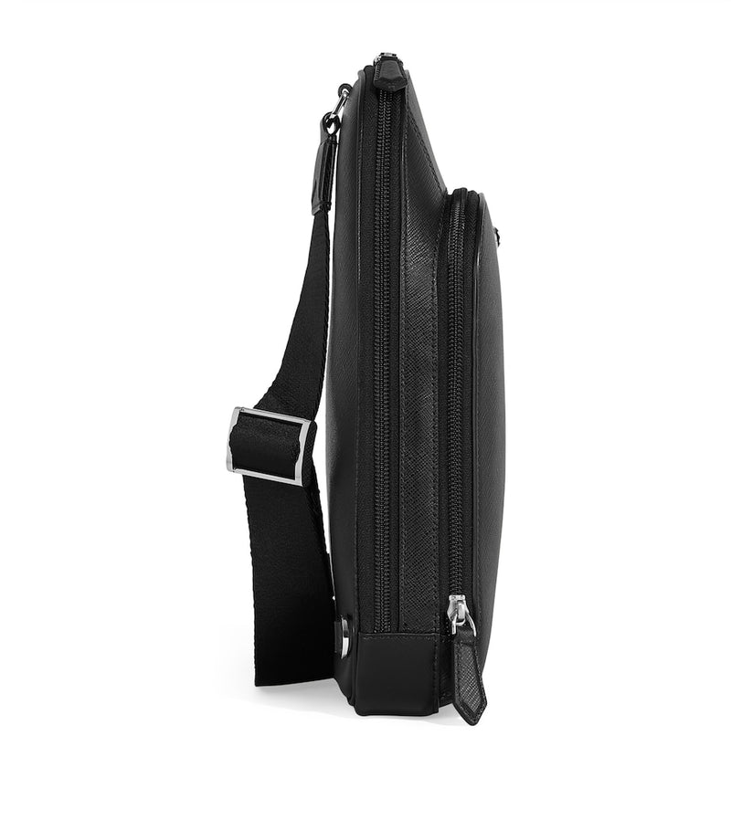 Montblanc Sartorial leather sling bag with logo, UK version