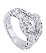 Harrods Boodles The Knot Medium Ring in 18kt White Gold with Diamonds- Buy online at McGrocer