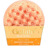 Bomb Cosmetics Body Buffer Sponge Mango Sorbet 200g - British product