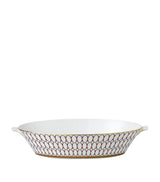 Harrods Wedgwood Renaissance Gold Fine Bone China Oval Platter 28cm- Buy online at McGrocer