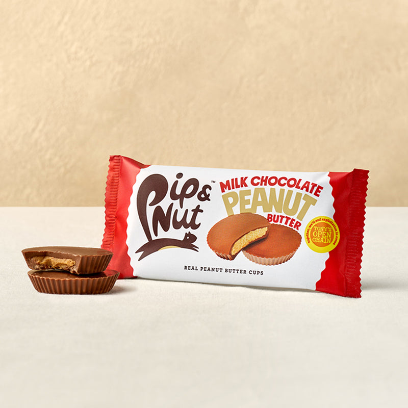 Pip & Nut milk chocolate peanut butter cups 31g, imported from the UK