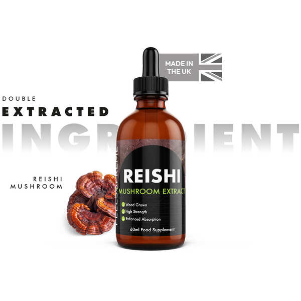 Feel Supreme Reishi Mushroom Extract 60ml, imported from the UK