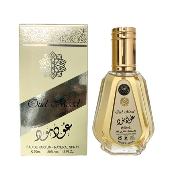 Lattafa Oud Mood Eau De Parfum 50ml bottle, UK version