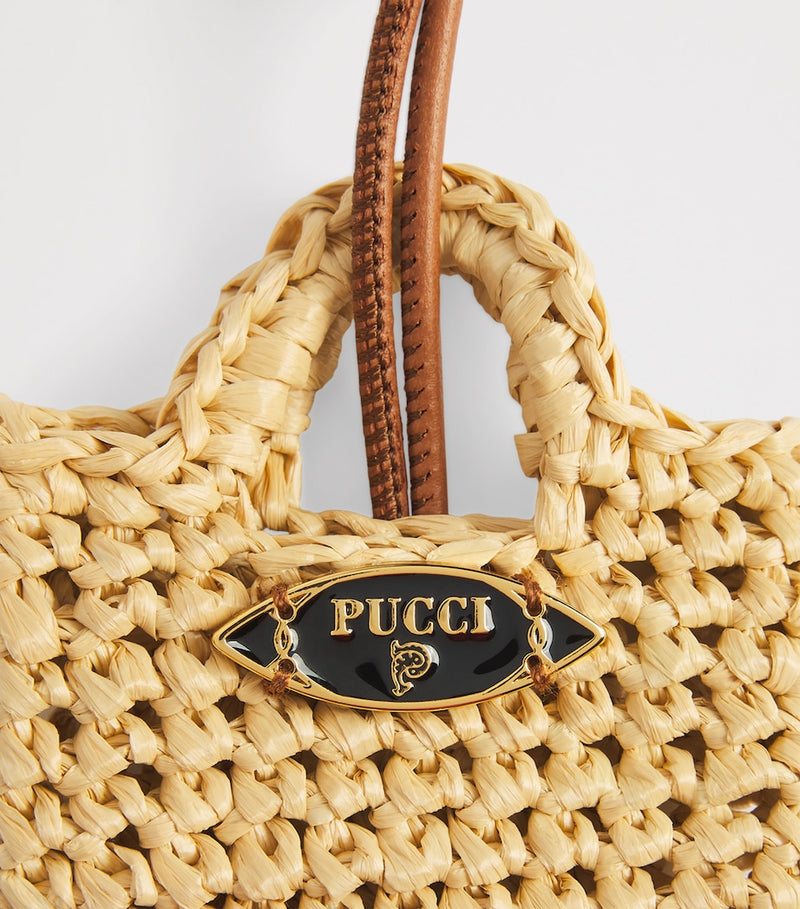 PUCCI mini raffia bag charm (British brand)