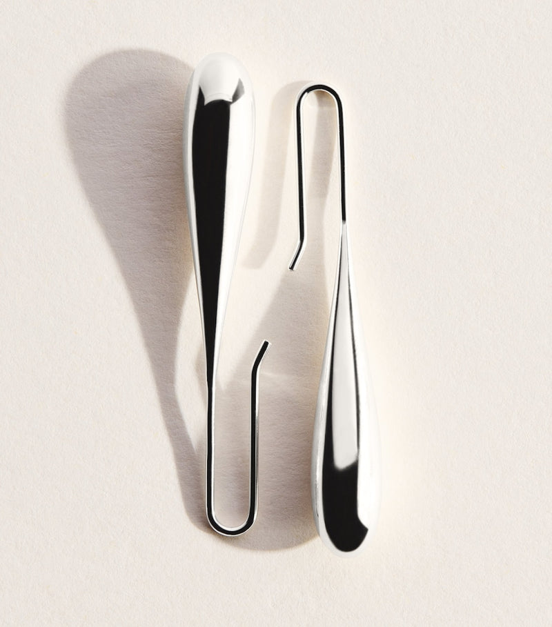 LIÉ STUDIO sterling silver Evelyn earrings 5cm (British brand)
