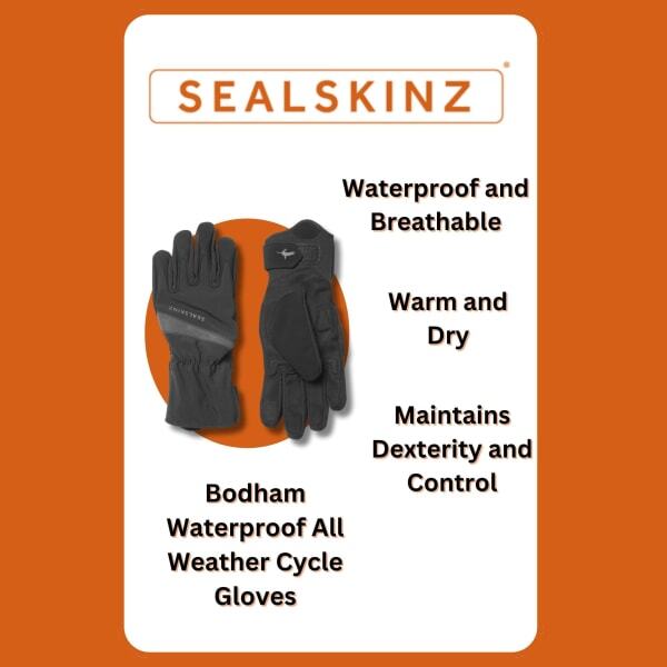 Sealskinz men's waterproof cycle gloves - British product