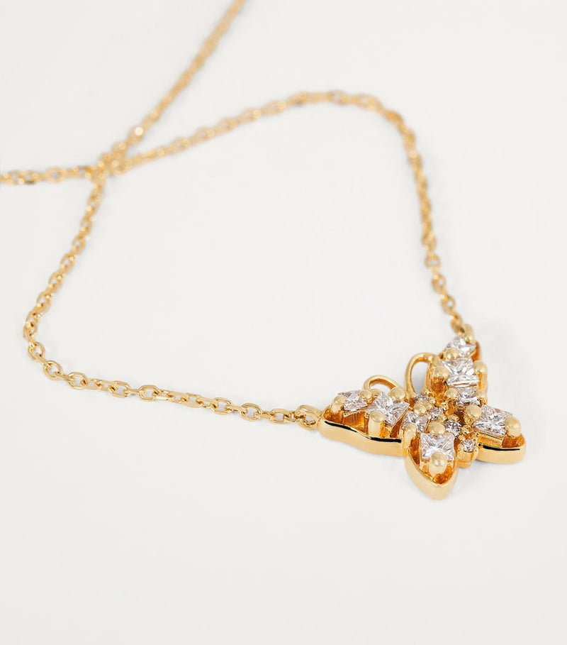 Suzanne Kalan princess mini butterfly diamond necklace, imported from the UK