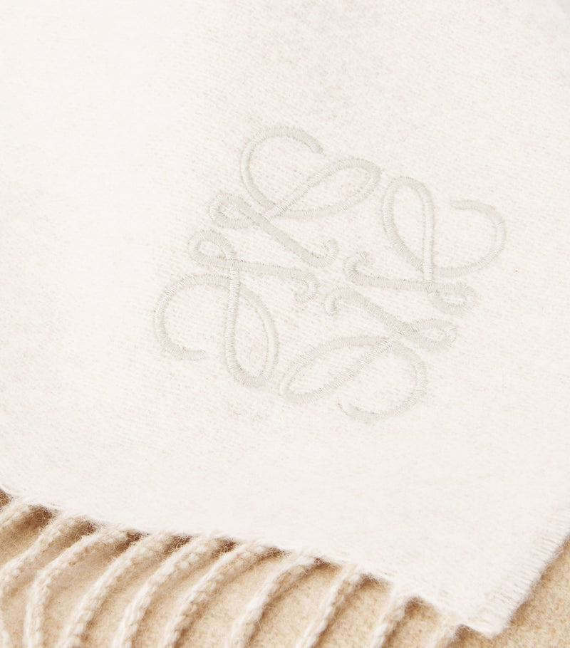 LOEWE bicolour anagram scarf 180cm x 30cm, imported from the UK