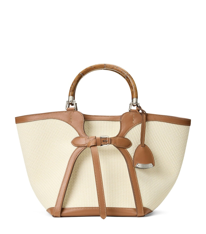 Ralph Lauren woven tote bag, luxury designer handbag, imported from the UK
