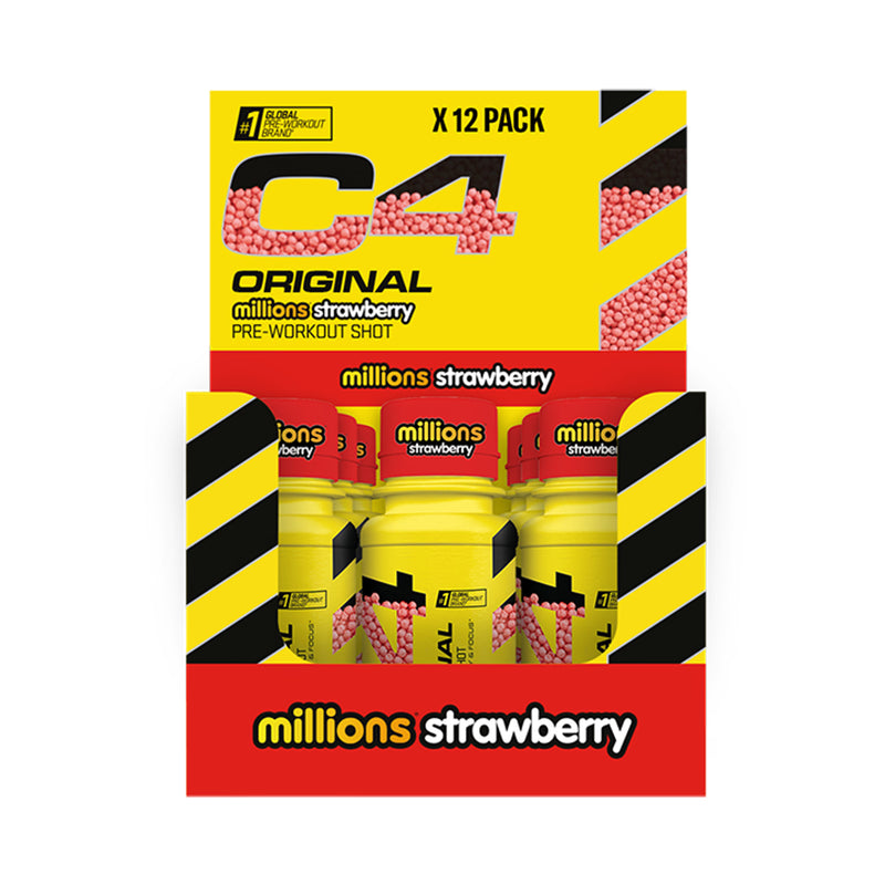 C4 Pre-Workout Shot Millions Strawberry 12 x 60ml - British product