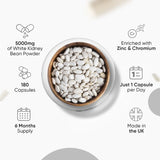 WeightWorld white kidney bean extract 5000mg 180 capsules, imported from the UK