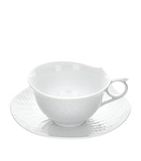 Harrods Meissen Waves Relief Porcelain Teacup and Saucer- Buy online at McGrocer
