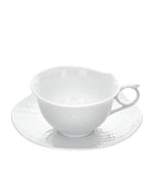 Meissen Waves Relief teacup and saucer, UK version