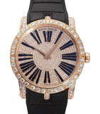 Roger Dubuis Excalibur pink gold diamond watch 45mm, imported from the UK