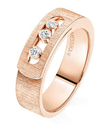 Harrods Messika Move Noa Diamond and Pink Gold Chiselled Ring (0.10ct)- Buy online at McGrocer