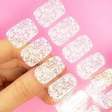 MoYou London gel nail strip white lace, imported from the UK