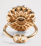 Valentino Garavani crystal VLogo ring gold-tone, UK version
