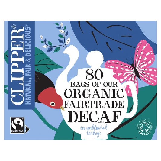 Clipper Organic Decaf Everyday Tea x80 Tea Bags 250g All tea Sainsburys   
