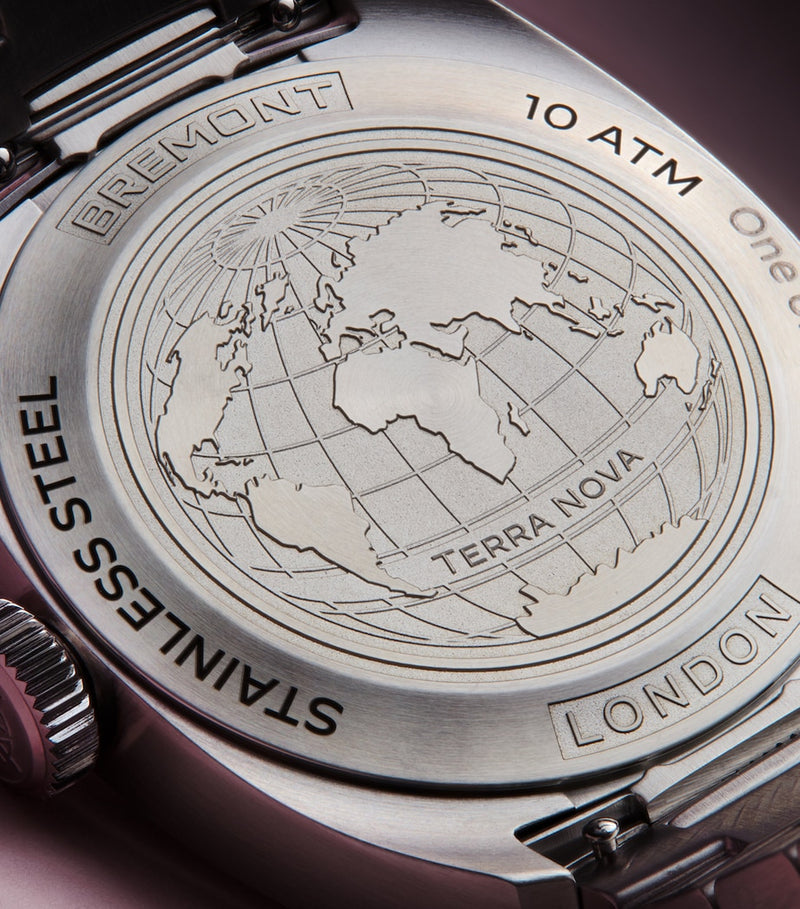 Bremont limited edition Terra Nova watch pink dial 38mm, imported from the UK