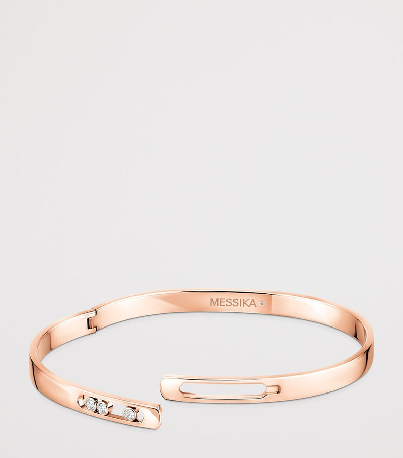 Messika Move Noa pink gold diamond bangle 0.11ct - British product