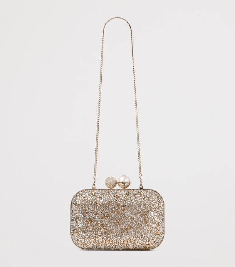 Jimmy Choo Cloud clutch bag with crystal clasp, imported from the UK