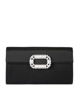 Harrods Roger Vivier Satin Pilgrim Choc Clutch Bag- Buy online at McGrocer