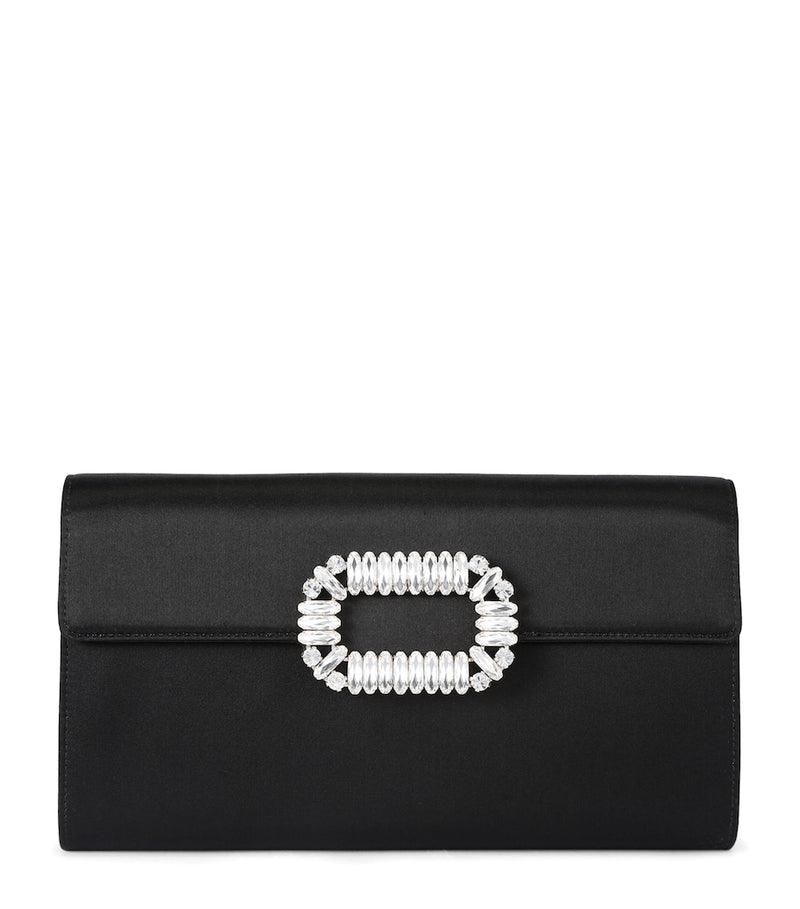 Roger Vivier Pilgrim satin clutch bag - British product