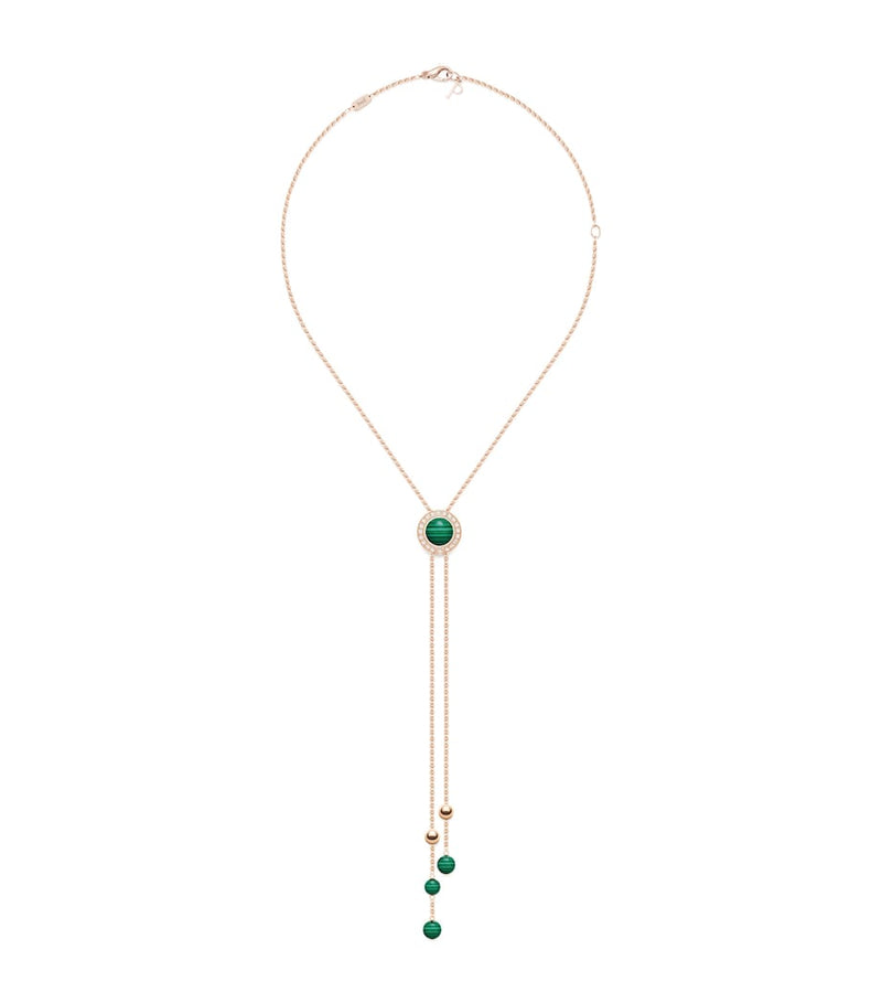Piaget rose gold malachite diamond pendant necklace, UK version
