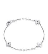 Harrods Boodles White Gold and Diamond Be Boodles Triple Charm Bracelet- Buy online at McGrocer