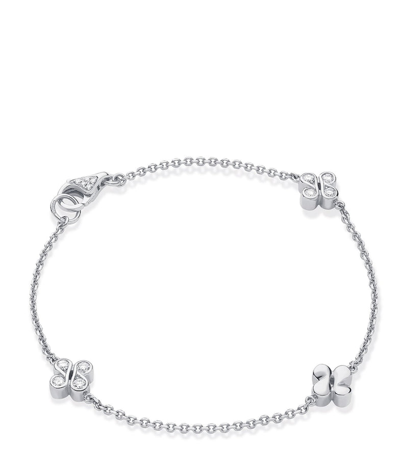 Boodles triple charm bracelet diamond white gold (British brand)