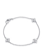 Boodles triple charm bracelet diamond white gold (British brand)
