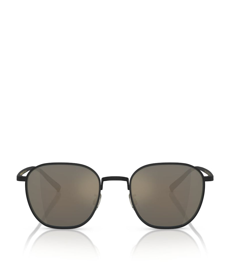 Oliver Peoples titanium Rynn square sunglasses, imported from the UK