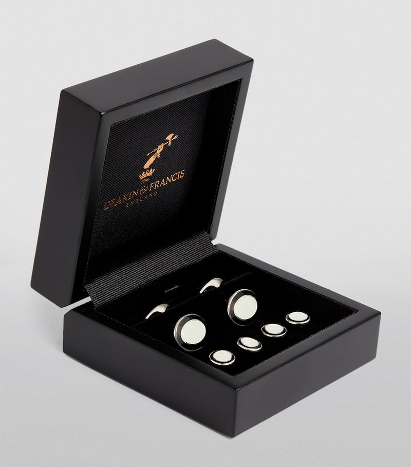 Deakin & Francis enamelled stud cufflinks - British product