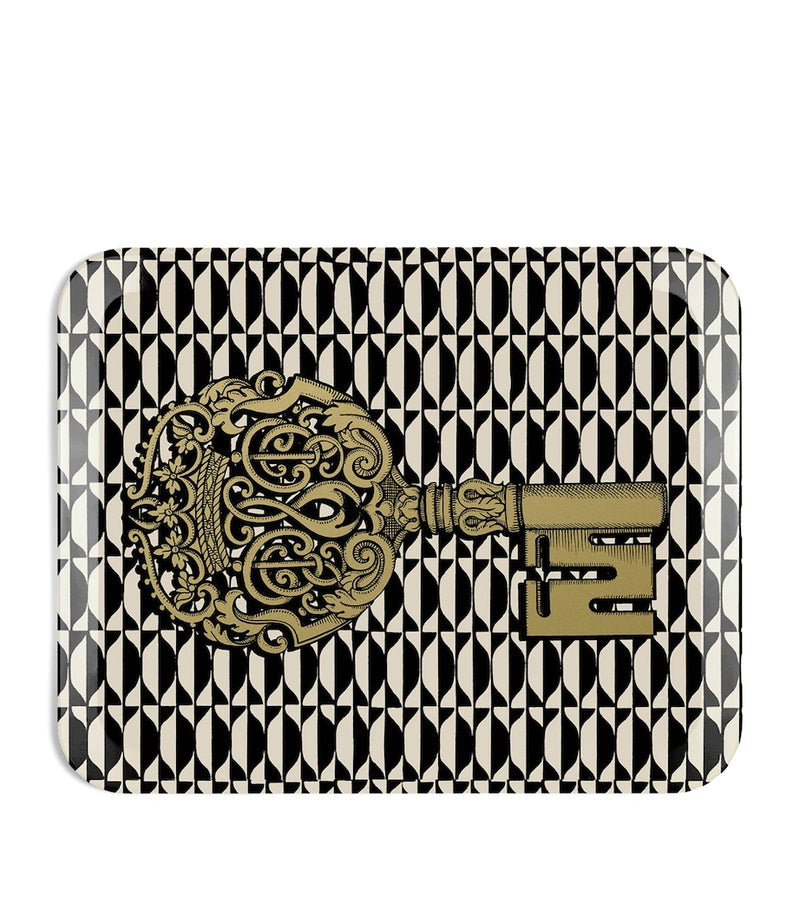 Fornasetti Chiavi and Losanghe wooden tray 60cm x 48cm - British product