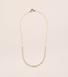Jade Trau yellow gold diamond small envoy riviera necklace, imported from the UK