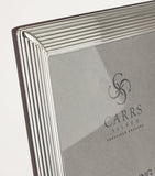 Carrs Silver sterling silver fluted photo frame with wood back, 8 x 6 inches - British product