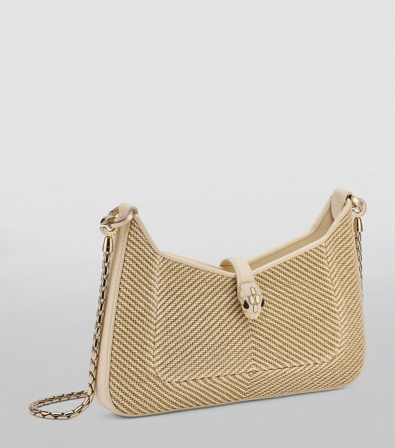 Bvlgari small chevron Serpenti Baia shoulder bag (British brand)