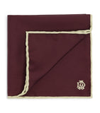 Dunhill mulberry silk cypher logo pocket square, UK version