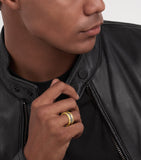 Bague Bvlgari B.zero1 deux bandes or jaune acier inoxydable - Produit britannique