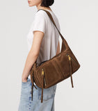 AllSaints suede shoulder bag, imported from the UK