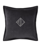 Ralph Lauren Home Velvet Monogram-Embroidered Cushion 50cm x 50cm