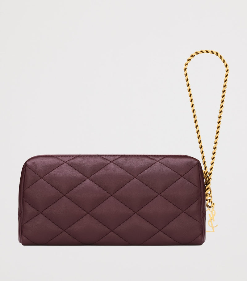 Saint Laurent Matelassé chain wallet small evening bag (British brand)