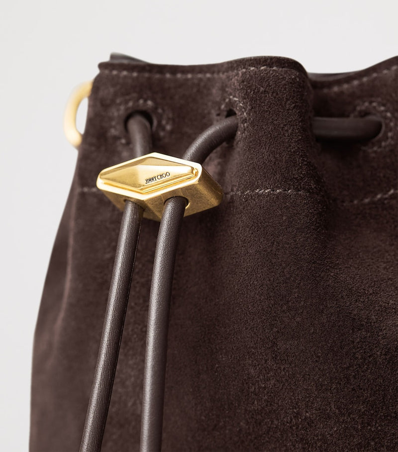 Jimmy Choo Cinch Mini suede handbag with Diamond hardware, imported from the UK