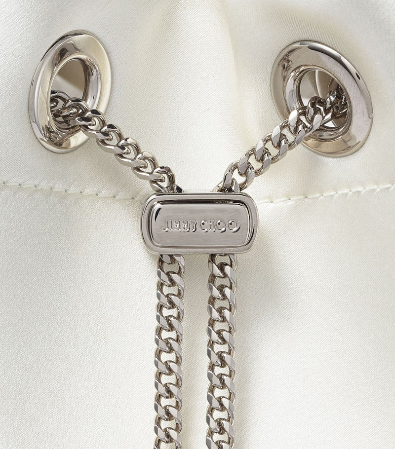 Jimmy Choo satin Bon Bon top-handle bag, imported from the UK