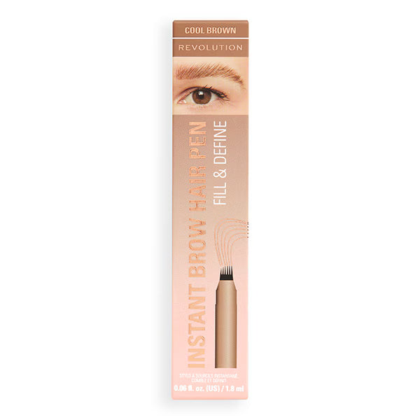Revolution Brow Hair Pen Cool Brown, imported from the UK